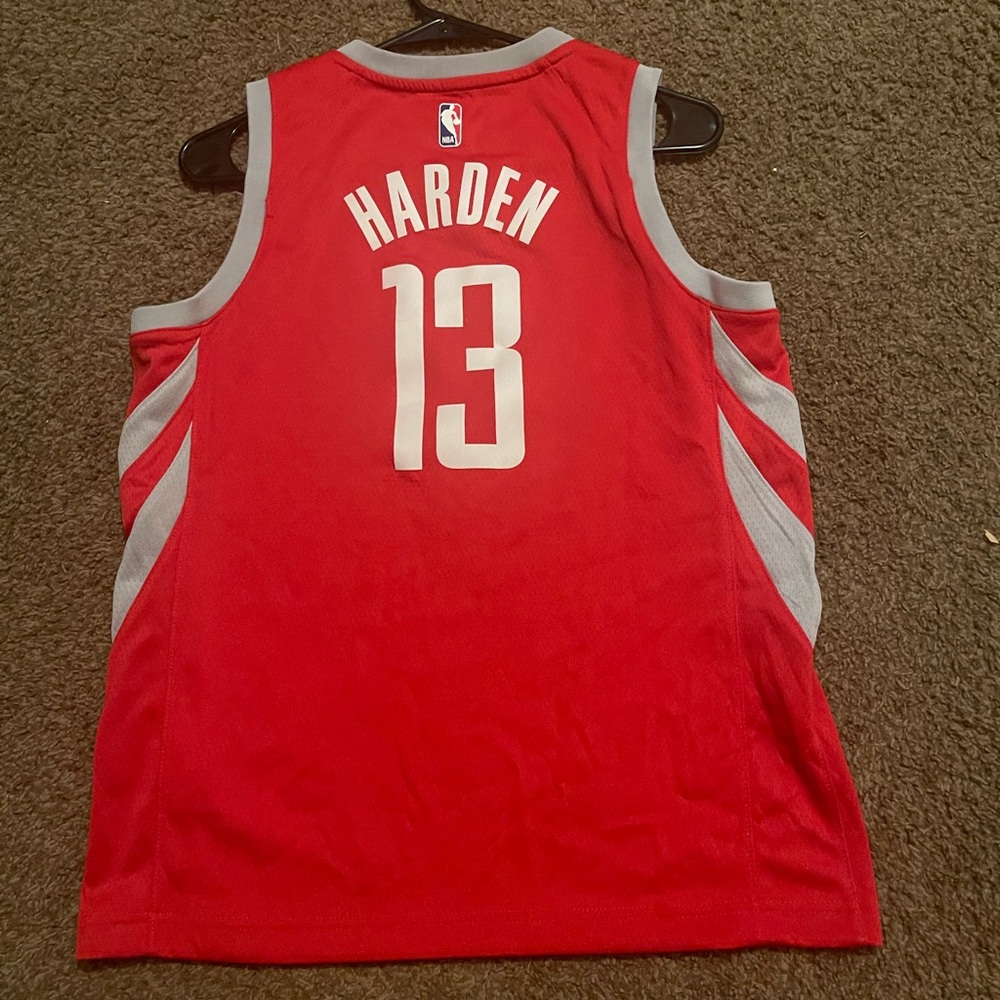 Nike Red and Gray Basketball Jersey
